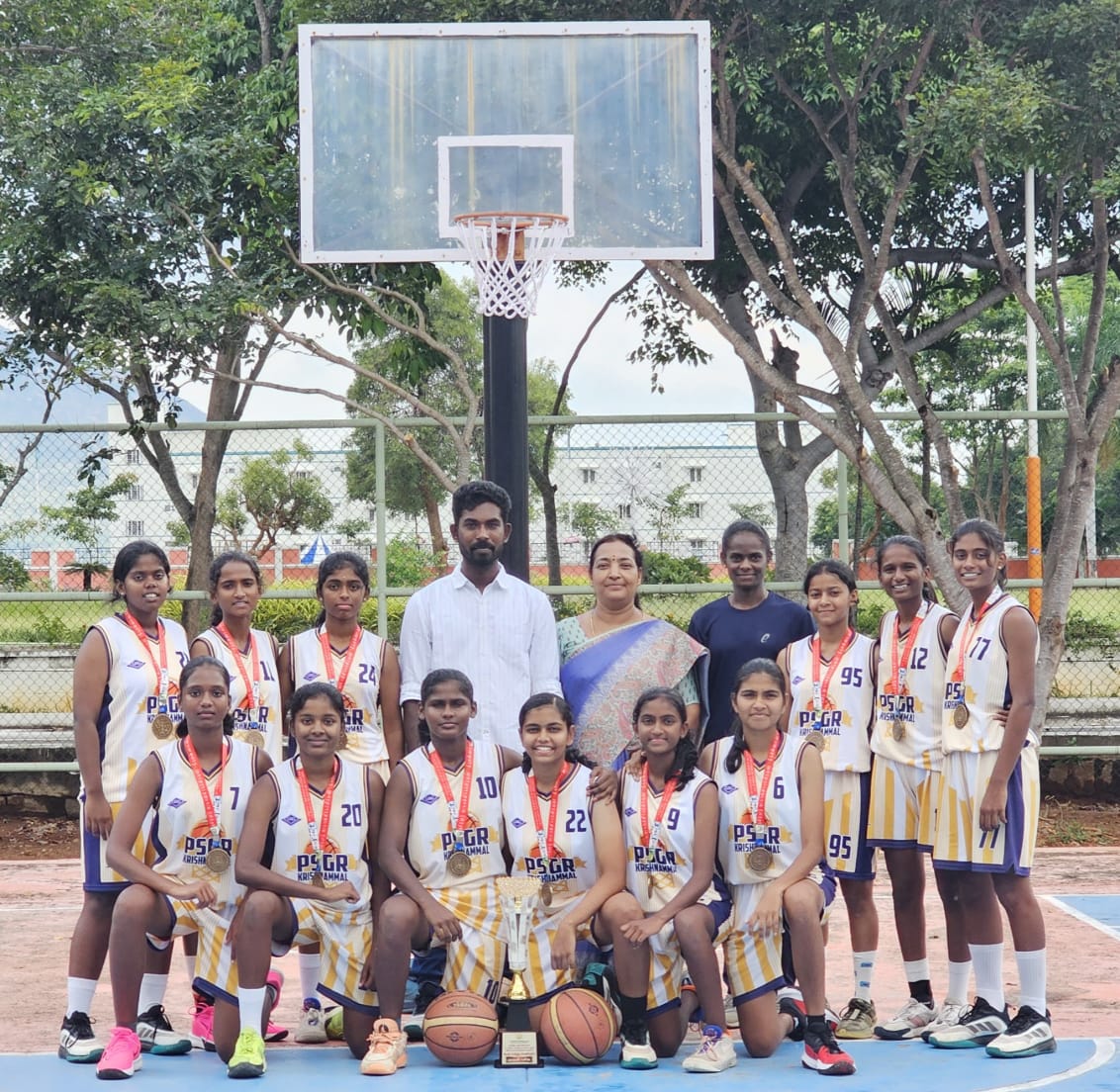 41st STATE LEVEL BHARATHIYAR DAY SCHOOL GAMES U-19 BASKETBALL ( PSGR KRISHNAMMAL HR. SEC. SCHOOL FOR GIRLS – COIMBATORE) WINNERS 🏀🏆
